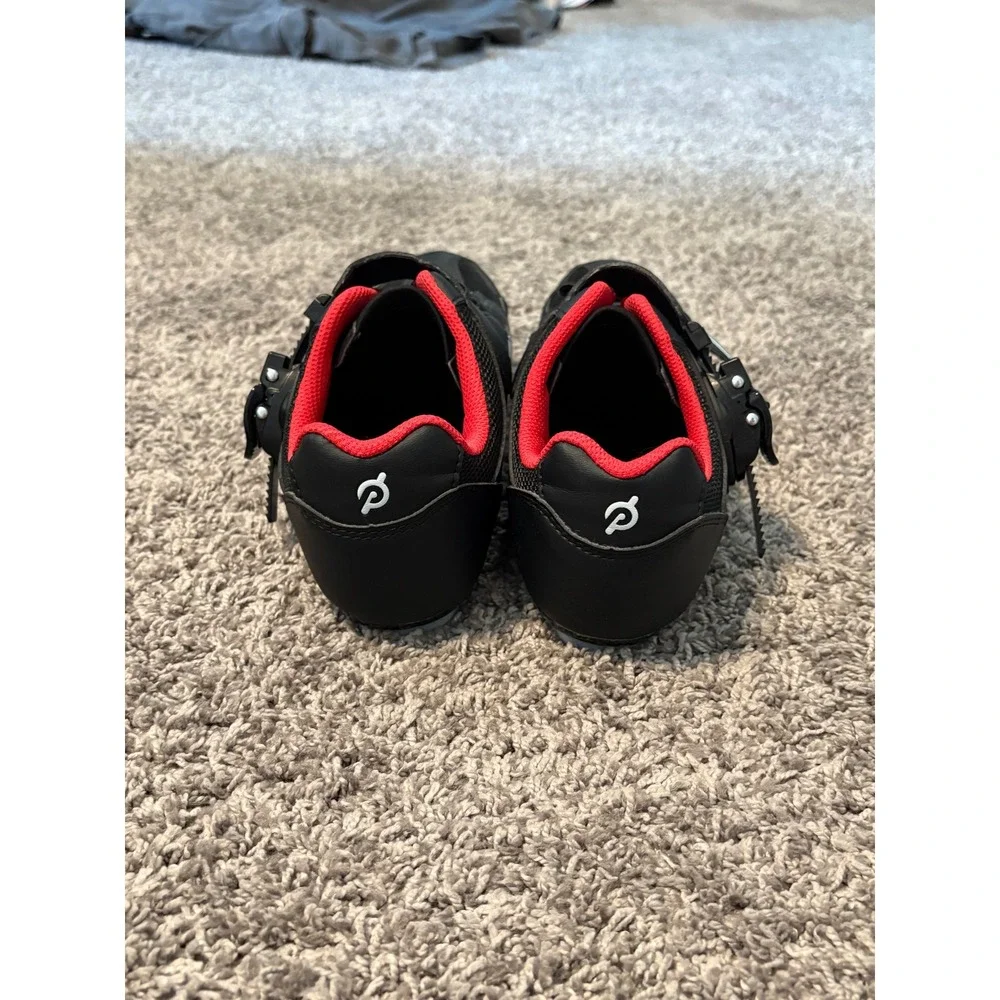 Peloton Cycling Shoes Black Red Size 40 Look Delta Cleats Indoor‎ Spin Shoe